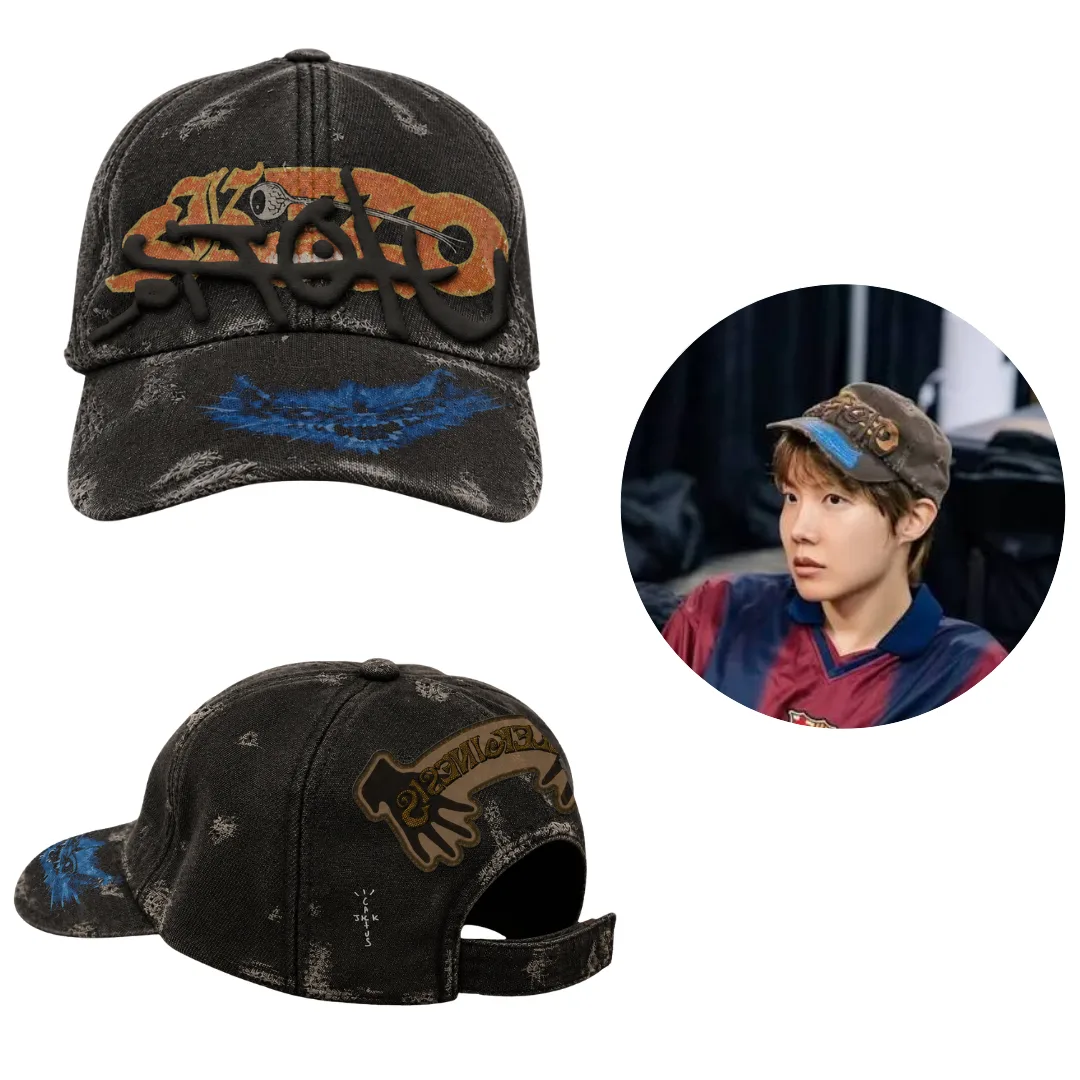 J-Hope BTS Travis Scott Cactus Jack FCB 1899 Distressed Cap